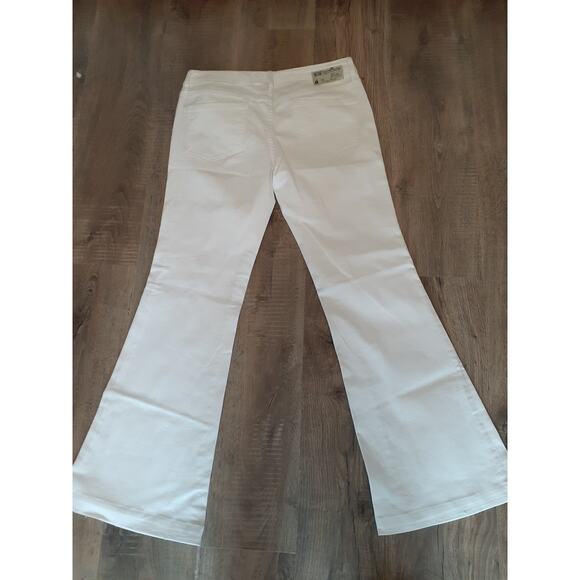 Converse One Star White Denim Flare Leg Jeans size 12 Great Condition Y2K - Picture 5 of 5